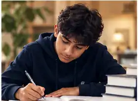 Illustrative student working independently